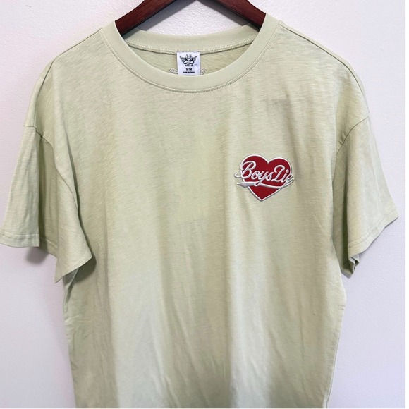 Boys Lie Women's Signature Boyfriend Tee Washed Lime Size S/M NWT - Picture 5 of 9